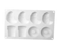 HEMOTON Chocolate Mold Easy to Demold and Safe for Term Use Silicone White Mini Silicone Kitchen Mold for Dessert Making for Baking and Candy Making