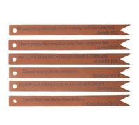 HEMOTON Christian Leather Bookmarks Sturdy Pu Leather Material for Bible Reading 6pcs Not Easy to Tear for Recording Reading Progress