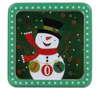 HEMOTON Christmas Candy Packing Box with Lid for Xmas Treats, Versatile Tinplate and Plastic Candy Box, Lightweight and Portable Design, for Christmas Party and DIY Gift Packaging