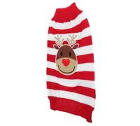 HEMOTON Christmas Dog Vest Costume Winter Warm Fleece Pet Clothes Durable Red Snowman Design Xl for Photo Props