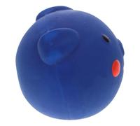 HEMOTON Christmas Latex Dog Chew, Pig Head Squeaky Teething Plaything | Blue Chew Redirection Design, Stimulates Natural Biting Instincts, Interactive Outdoor Walking Accessory for Medium Dogs