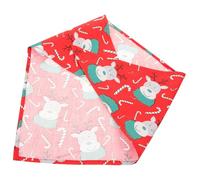 HEMOTON Christmas Pet Scarf Single Layer Cotton Triangle Bandana for Dogs and Cats Holiday Red Base with Reindeer Pattern Soft Comfortable Pet Accessory for Xmas Photos and Festive Wear