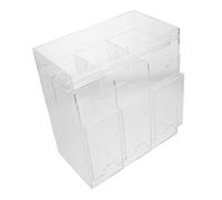 HEMOTON Clear Acrylic Booster Card Dispenser Organizer with Multi-slot Card Holder Space-saving Sorting Tray with Stable Base Easy-clean Display Stand for Office and Collectors