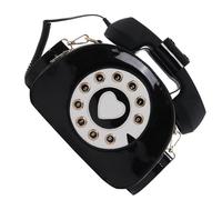 HEMOTON Compact Telephone Shape Crossbody Bag Lightweight PU Leather with Adjustable Strap 8.25 X 6.29 X 3.54 Inch Adorable Diagonal Bag for Travel and Shopping