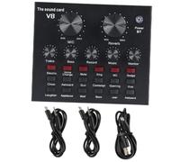 HEMOTON Condenser Microphone Kit Sound Card Voice Changer and Effects for Live Streaming Podcasting and Recording Complete Set for Mobile and Pc Use