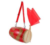 HEMOTON Cowhide Waist Drum with Strap Dragon Pattern Drum for Dance Performance Suitable for Adults and Boy Girl Durable and Handmade Quality