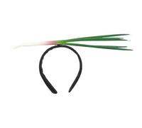 HEMOTON Creative Green Onions Plastic Headband Party Hair Hoop Decorative Feeling Festive Atmosphere Birthday Party Accessory for Men and Women