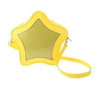 HEMOTON Crossbody Bag with Large Capacity Storage for Women Star Shaped, Pu Leather and Polyester Material, Adjustable Wide Strap, Smart Organisation, for Travels and Music Festivals