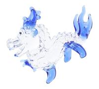 HEMOTON Crystal Dragon Figurine Blue Compact Crystal Sculpture with Unique Shape and Artistic Breath, Stable Standing Dragon Decoration for Cabinet and Studies Home Decor