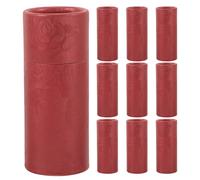 HEMOTON Cylinder Tube Storage Canister to Preserve Flavor and Aroma 10pcs Red Paper Multi-function Kitchen Storage Solution for 50ml Bottles for Pantry and Shelf Organisation