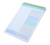 HEMOTON Daily to Do List Planner Notepad with Double Spiral Binding, 60 Sheets Paper, Nonstick Decorative Design, Portable for Preparing Your Schedule and Home Use