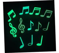HEMOTON Dark Music Stickers Luminous Note Decal Wall Stickers for Living Decor Colorful Music Note Pattern