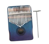 HEMOTON Delicate Keys Kalimba Thumb Piano Musical Instrument for Crafted from Gradient Blue Finish for Beginners and Outdoor Fun