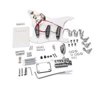 HEMOTON DIY Electric Guitar Kit White St Style with Full Accessories Bridge System - Electric Guitar Building Kit for Custom Assembly and Music Practice