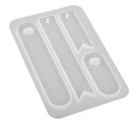 HEMOTON DIY Silicone Epoxy Bookmark Mold Smooth Surface, Reusable Silicone Resin Mold for Handmade Bookmarks, Shape for Crafting Unique Book Accessories