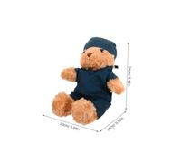 HEMOTON Doctor Bear Plush in Nurse Scrub Graduation Medical Stuffed Animal for Nursing Students Lightweight Roleplay Collectible Graduation Healthcare Enthusiasts