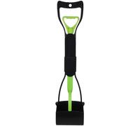 HEMOTON Dog Pooper Scooper Rotatable Scoop Head Foldable Abs Pp Green Pet Poop Picker Long Handle for Large Dogs and Other Pets Trips the Park