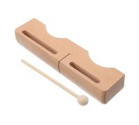 HEMOTON Double Bass Bang Wooden Percussion Block Mallet Rhythm Instrument Hand Clapper for Adults Boys and Girls Musical Performance