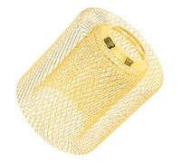 HEMOTON Double Layer Iron Wire Lampshade with Golden Metal Mesh, Easy Installation Replacement Lamp Shade for Room and Different Decorative Styles, Retro Industrial Design Light Bulb Cover