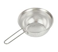 HEMOTON Drain Basket Not Easy to Deform Stainless Steel with -Perforated Mesh, Sturdy Water Straining Colander for Rice and Fruits Suitable for Indoor Kitchen and Outdoor Camping