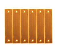 HEMOTON Driveway Reflective Lane Markers 6pcs Rectangular Acrylic High Reflectivity for Parking Streets Urban Roads Slow Moving Vehicles Orange