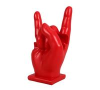 HEMOTON Drumstick Display Stand Stylish Rock Style with Hand Gesture Shape Resin Drum Stick Holder Red Sturdy and Not Easy to Deform Drum Mallet Bracket for Desktop for Music Instrument