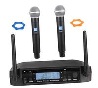 HEMOTON Dual Handheld Wireless Microphone System Uhf Frequency and Ac230 Uk Plug Beta58a Karaoke Mic for Home Outdoor Events Weddings and Parties