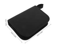 HEMOTON Durable PU Leather Golf Accessories Holder with Smooth Zipper Compact Black Travel Organizer for Clubs Balls Tees Lightweight Portable Strong Golf Cart and Pro Organizer Bag