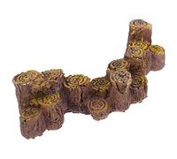 HEMOTON Durable Resin Wood Pile Modeling Ornament for Fish Tank Landscaping Natural Look Aquarium Decor for Tabletop Sturdy Decorative Resin Tree Stump for Aquatic Supply