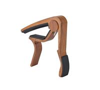 HEMOTON Electric Guitar Capo with Metal Construction for Acoustic and Electric Guitars, Easy Repositioning and Holding Strings Tight, Featuring Fashionable Wooden Grain Appearance