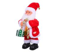 HEMOTON Electric Santa Doll with Festive Music Christmas Decoration and Party Present Adorable Xmas for Family Fun and Holiday Cheer for Mantels Desks and Gift Giving