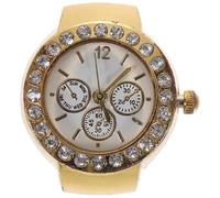 HEMOTON Elegant Ring Watch for Women with Quartz Finger Watch Movement, Stylish Alloy and Glass Material, Accurate Time Keeping and Easy to Match, for Dating and Party Occasions