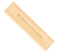 HEMOTON Elegant Wooden Pregnancy Test Keepsake Box with Heart Footprint Design Female Newborn Announcement Case for Storing First Positive Test and Memories Multifunctional Natural Wood