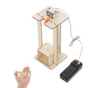 HEMOTON Elevator DIY Model Kit Remote Control Physical Equipment Crane Lift STEM Educational Science Project Assembling (Without Battery)