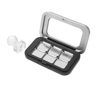 HEMOTON Empty Eyeshadow Palette Seperate Box with 6 Refillable Iron Pans and Pressing Tool, Compact Magnetic Palette for Makeup Touchups and Cosmetic Storage