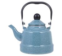 HEMOTON Enameled Tea Kettle with Handle Stovetop Tea Kettle Enamel Teapot for Home 1. 1L