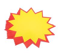 HEMOTON Explosion Sticker Paper Price Tags Marking and Sharing Messages Yellow 30pcs for Containers and Folders for Christmas Table and Store Use