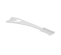 HEMOTON Eyelash Curler Comb for Precise Makeup Routines Stainless Steel with Wide and Fine Tooth Dual Side Design, Crescent-shaped Shield, Silver Colour, Travel Size and Reduced