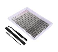 HEMOTON Eyelash Extension Kit with Realistic and Beautiful Cluster Lashes, Portable and Convenient Lash Tool Kit Including Eyelash Glue Remover and Tweezers for Self Application