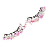 HEMOTON False Eyelashes Soft Pink Glitter Cluster Lashes Made of Lightweight Fiber Not Easy to Break or Deform for Festival and Stage Makeup with Individual Lashes