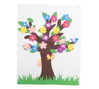 HEMOTON Felt Wall Decor Story Board for Kids Kindergarten DIY Craft, Felt Board Flower with Green Leaf and Butterfly, Encouraging Socialization and Team Bonding for Preschool Classroom