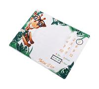 HEMOTON Flannel Milestone Blanket White Photo Prop Memory Blanket for Newborn Photography Props for Girl Boy