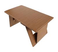 HEMOTON Foldable and Board Pu Made High-density Leather for Travel Laptop Stand with Adjustable Height Viewing Angle, Lightweight Portable Laptop Desk Bed Outdoor Use