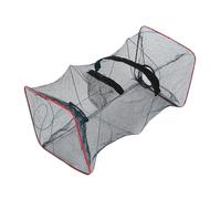 HEMOTON Foldable Nylon Crab and Lobster Fishing Trap Net Portable Reusable Cage with Metal Frame High Efficiency Collapsible Design for Outdoor Activities and Camping