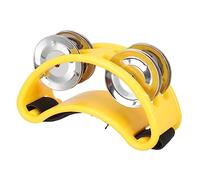HEMOTON Foot Pedal Tambourine Percussion Instrument Double Row Foot Rattle Hard Sturdy Body Stainless Steel Kids and Adult Stage Perform Tool Unique Bell Sound