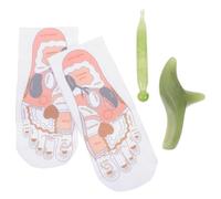 HEMOTON Foot Reflexology Socks with Acupressure Pen and Printed Chart Cotton Massage Socks for Enhanced Circulation and Relief Suitable for Various Foot Shapes Includes Reflexology Tools