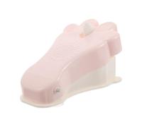 HEMOTON Foot Scrubber Toe Gap Cleaning Brush Press and Clean Design Soft Bristles Plastic Silicone Pink for Hospitals and Homes and Women