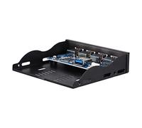 HEMOTON Front Panel Usb Hub for Computer Accessory Pin Hub Bracket Floppy Disk Bay Compatible Panel Mount Design Stainless Steel Pins