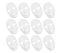 HEMOTON Full Face Pvc Masks with Comfortable Fit and DIY Painting Features White 12pcs for Halloween Costume Parties for Carnival and Fancy Dress Events