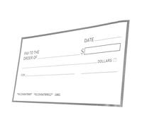 HEMOTON Giant Dry Erase Big Fake Check 76.2x40.6cm Waterproof Reusable Oversized Presentation Board for Pranks Fundraisers and Awards